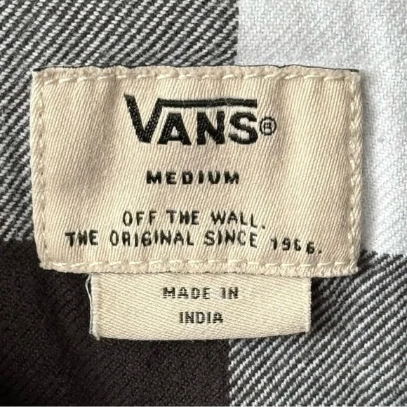 Upcycled The Beatles Vintage Graphic Tee On VANS lightweight flannel shirt Sz M - Picture 6 of 6